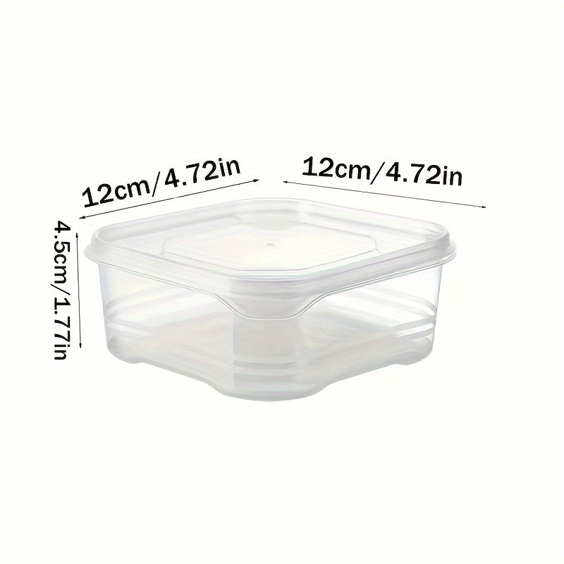 Juego de 5 recipientes apilables para almacenamiento de alimentos para carne, frutas y verduras con cierre hermético