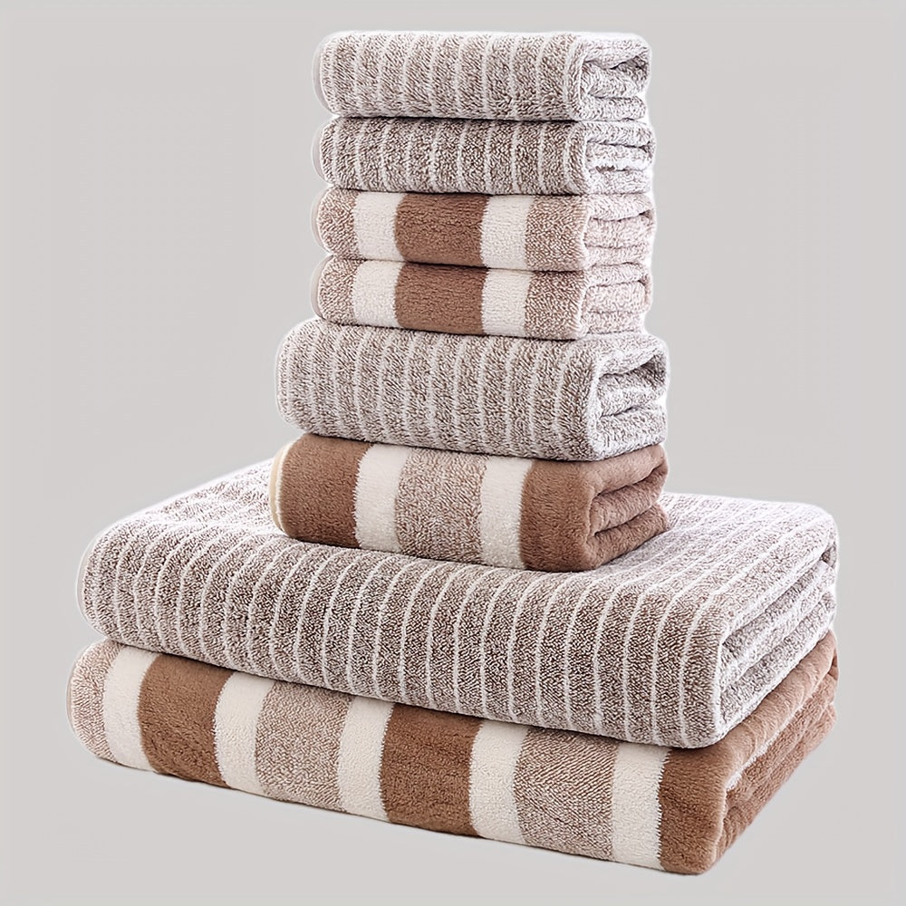 Set of 8 Ultra-Soft Absorbent Towels for Spa Hotel Steam Baths and Foot Therapy