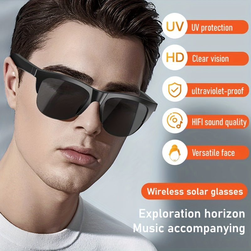 Wireless Smart Glasses with HD Lens HIFI Sound UV Protection for Outdoor Sports