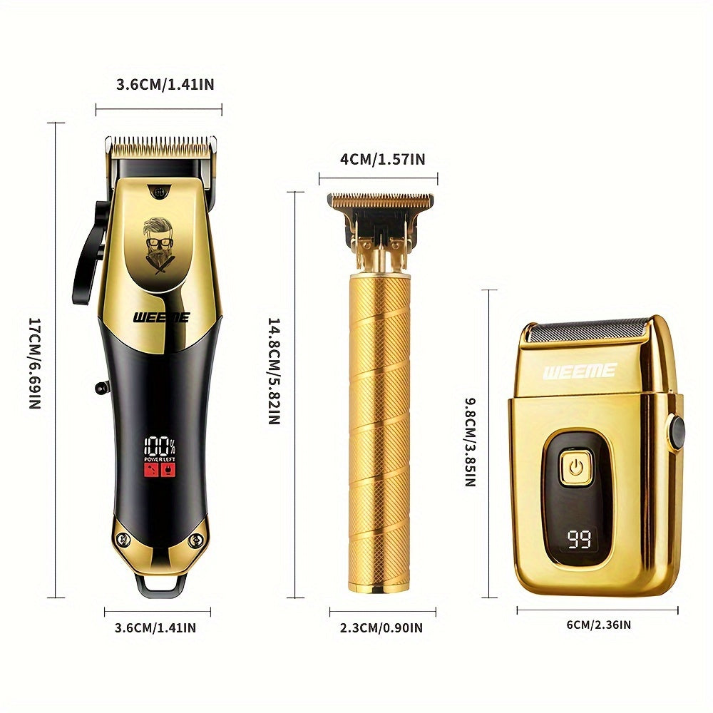 Electric Haircut and Shave Set Portable Trimmer with Adjustable Length