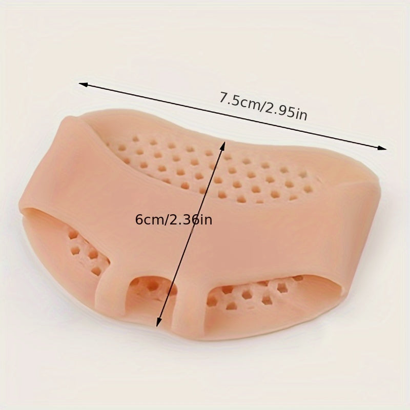 Women's Silicone Forefoot Cushions Shock-Absorbing Insole with Toe Protector