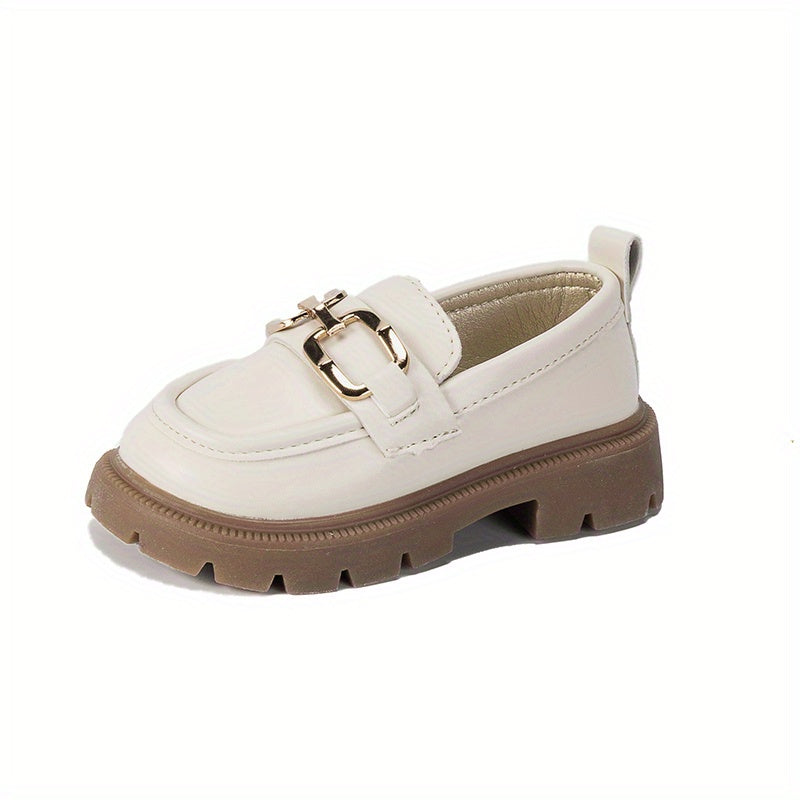 Girls Non-slip Horsebit Loafers with Light Up Embellishment for Spring and Summer