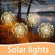 Solar Garden Lights IP65 Waterproof 8 Modes Solar Powered Pathway Outdoor Decoration