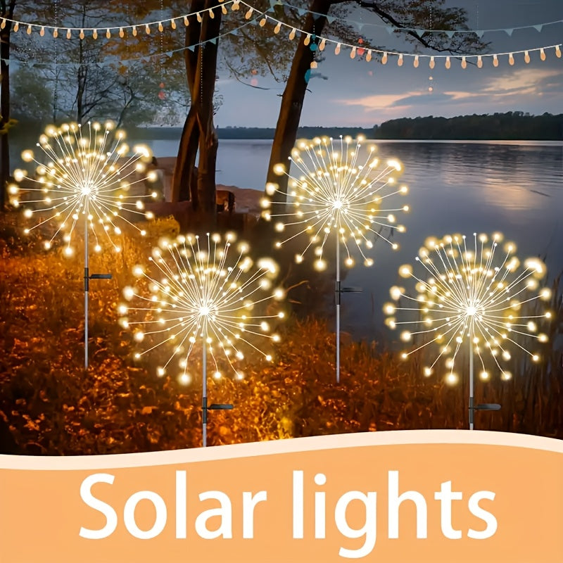Solar Garden Lights IP65 Waterproof 8 Modes Solar Powered Pathway Outdoor Decoration