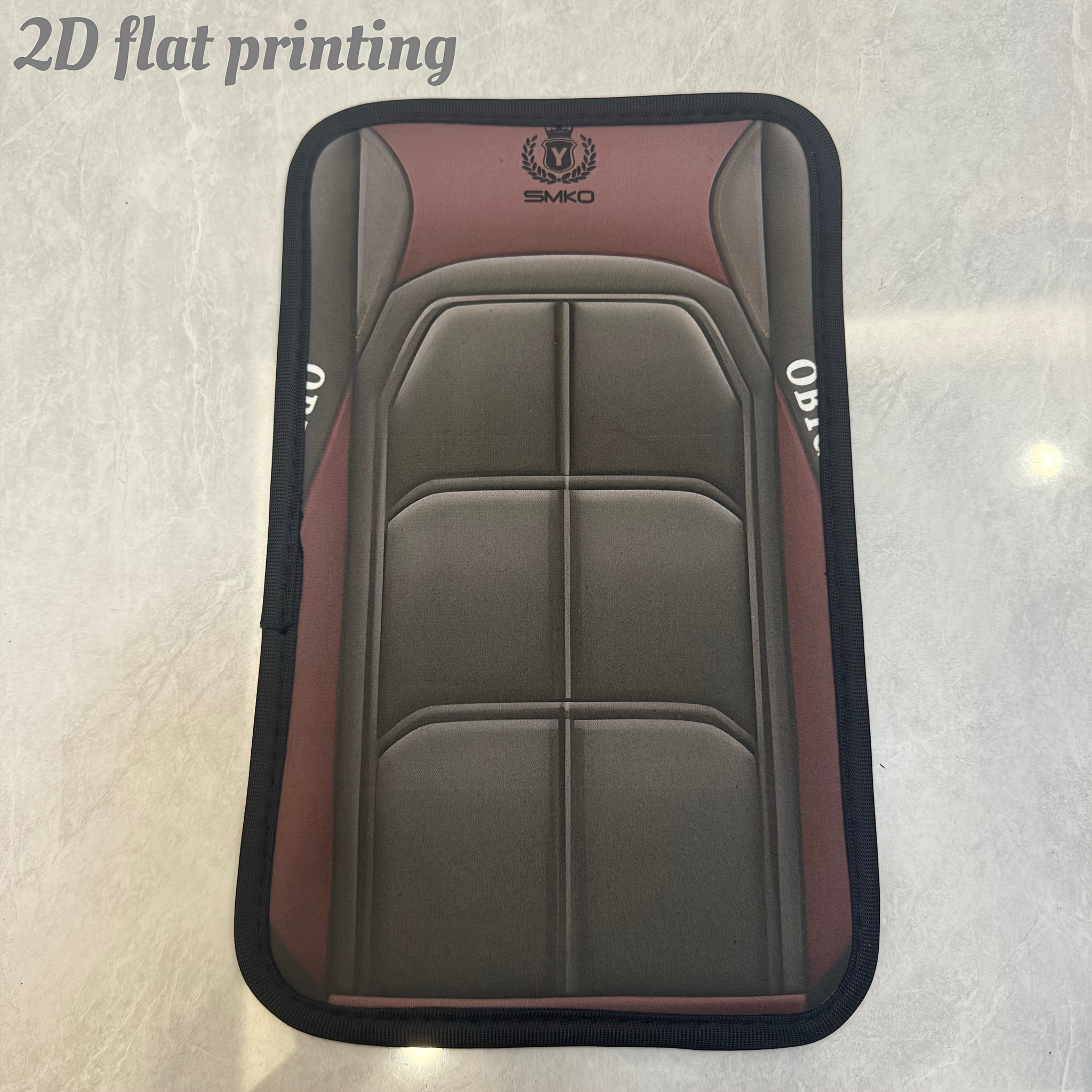 Car Interior Armrest Cover, Rubber, Black and Red, Durable Polyester