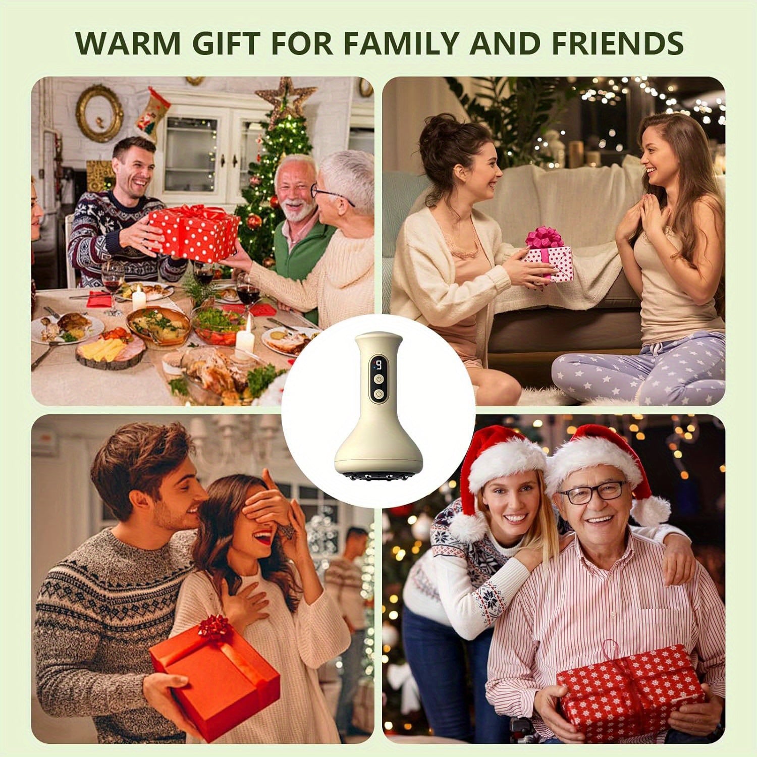 Herramienta de masaje eléctrica con 9 niveles de velocidad, recargable por USB-C, uso personal, regalo