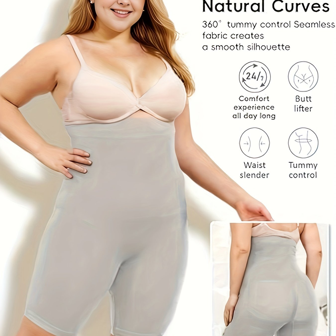 Women's Seamless High-Waisted Shapewear Shorts Tummy Control Butt Lift Yoga Fitness