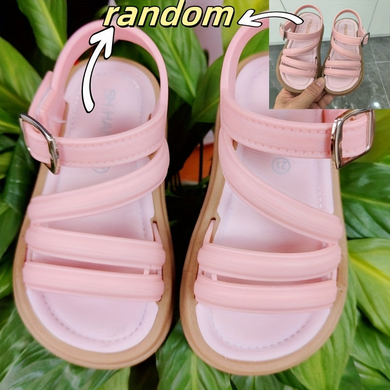 Girls Summer Sandals Breathable PVC Tassel Flat Shoes for Casual Outdoor Wear