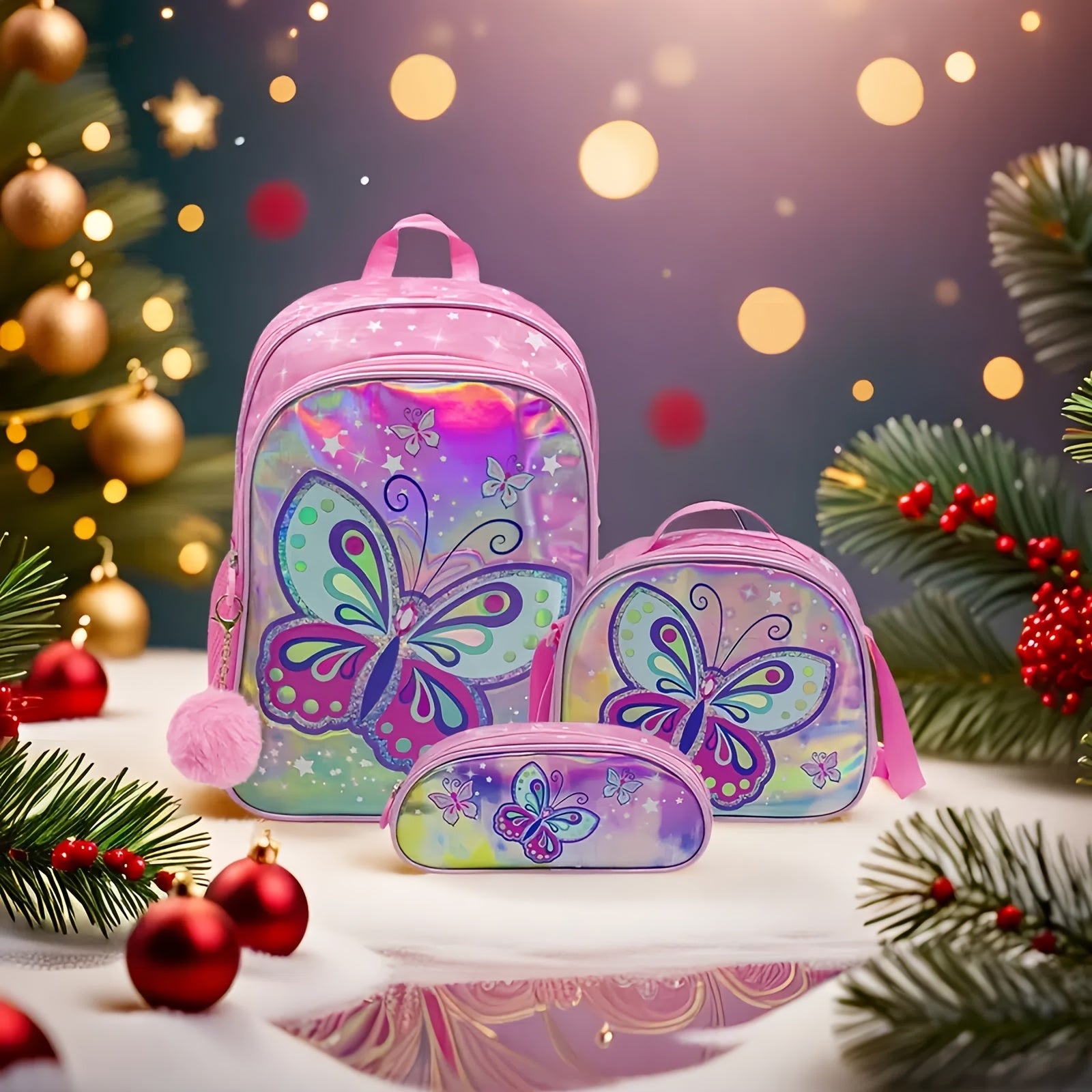 Qizlar uchun 3 qismli maktab sumkasi to'plami: ruksak, tushlik sumkasi va qalam qutisi kiradi. Boshlang'ichdan o'rta maktabgacha bo'lgan talabalar uchun katta sig'im va zamonaviy dizayn. Qizil polyesterdan tayyorlangan, engil.