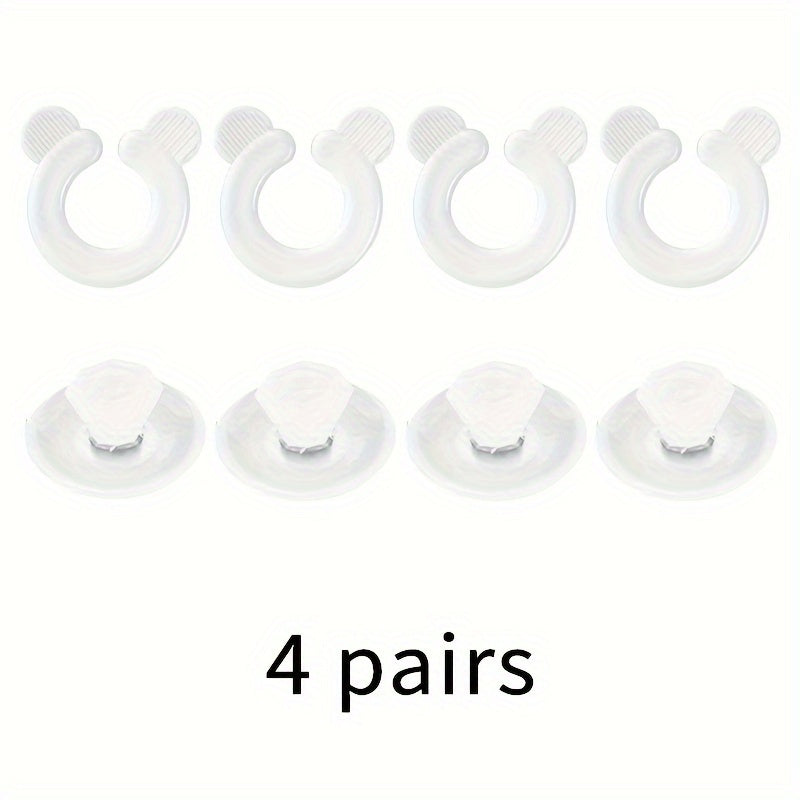 Set of 4 Clear Quilt Holder Clips for Securing Sheets and Curtains