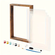 Juftliklar uchun qo'l izlari xotira ramkasi to'plami - Ushbu DIY to'plami bilan o'z rangli palma izingizni xotira san'ati sifatida yarating. Yil dönümleri yoki Sevishganlar kuni sovg'asi uchun mukammal, bu yog'och ramka bitta rasmni ushlab turadi.