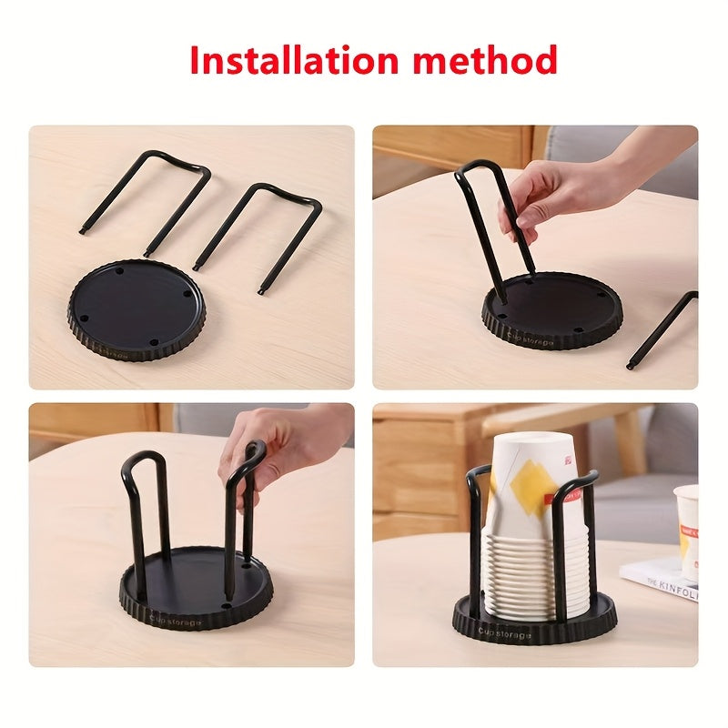 Plastic Disposable Cup Holder for Desktop Organization and Cup Removal