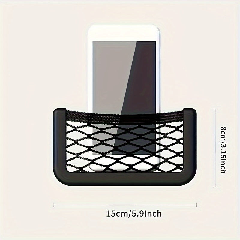 Bolsas de malla para almacenamiento de asientos de coche 3PCS duraderas de plástico que se ajustan a la mayoría de los vehículos