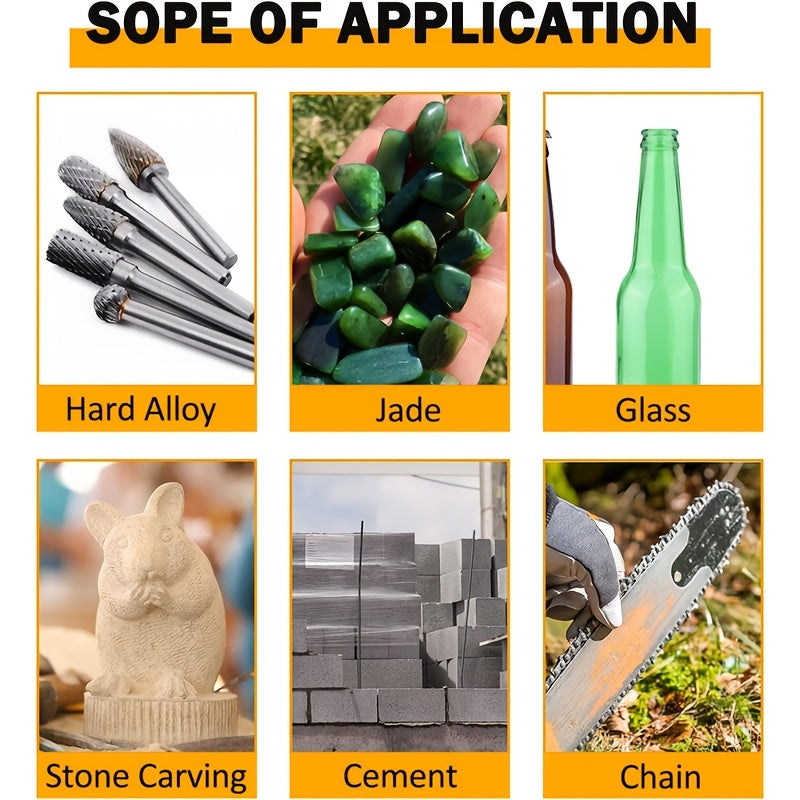 Набор из 10 штук алмазных точилок для цепных пил с титановым покрытием, сверла для металла и дерева