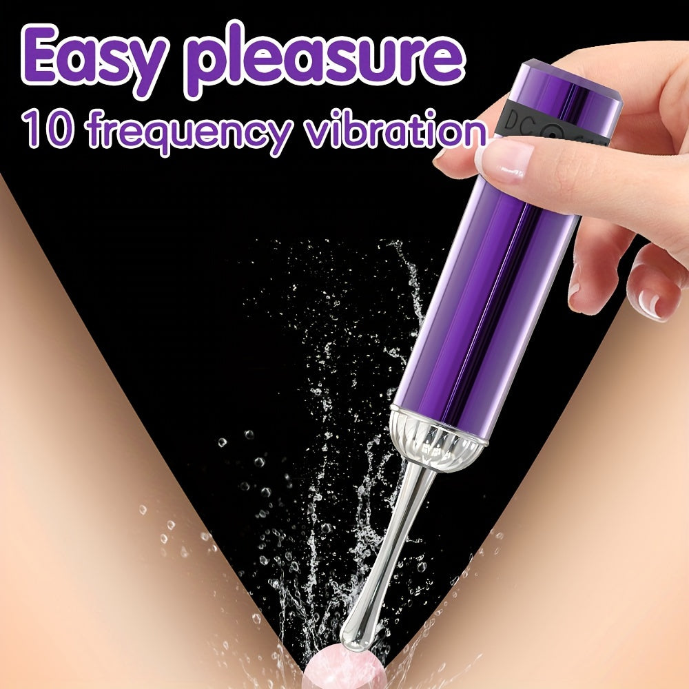 Women's Rechargeable Clitoral Bullet Vibrator With 10 Vibration Modes