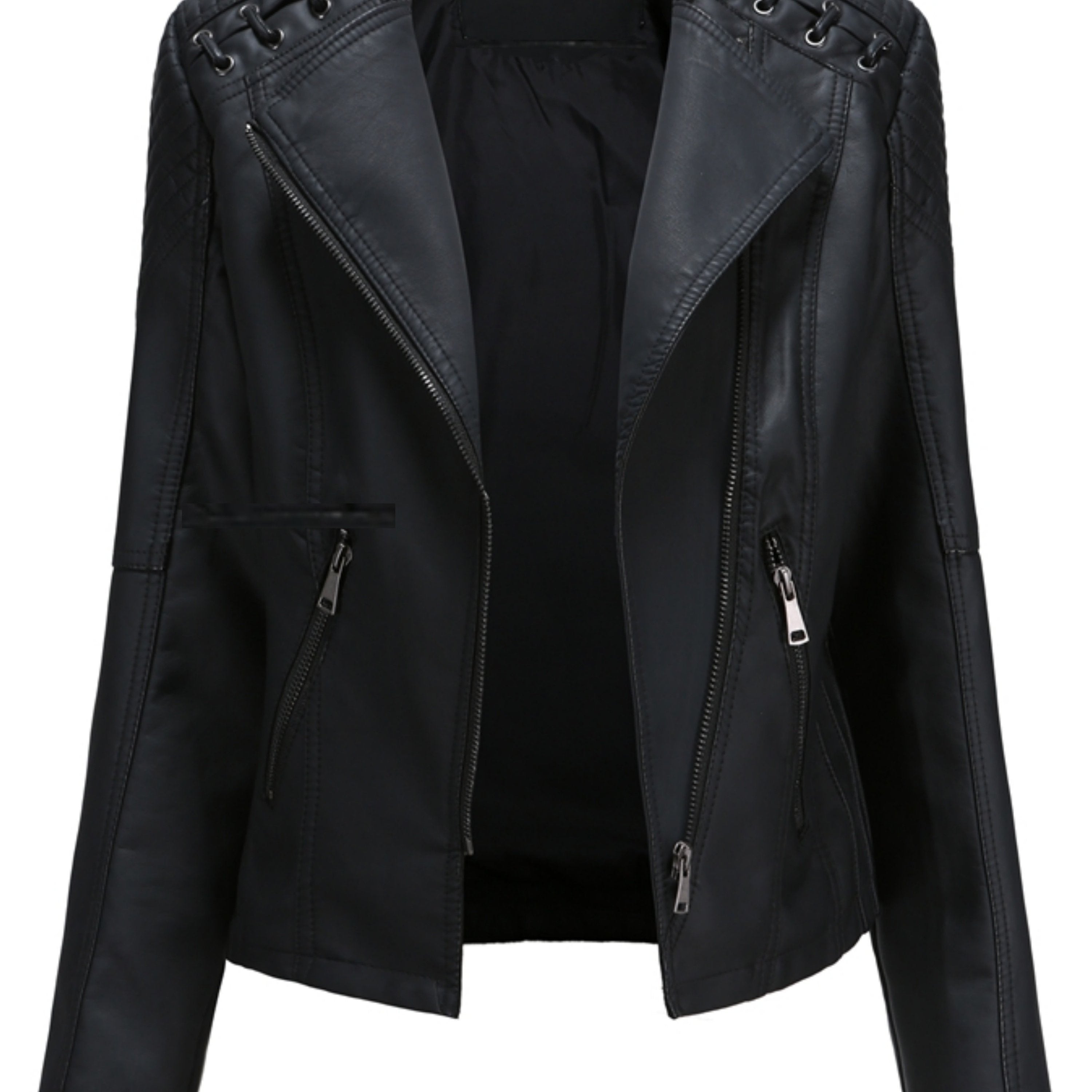 Women's Waterproof Skinny Fit Jacket with Stand Collar Long Sleeve Solid Color Fall Winter