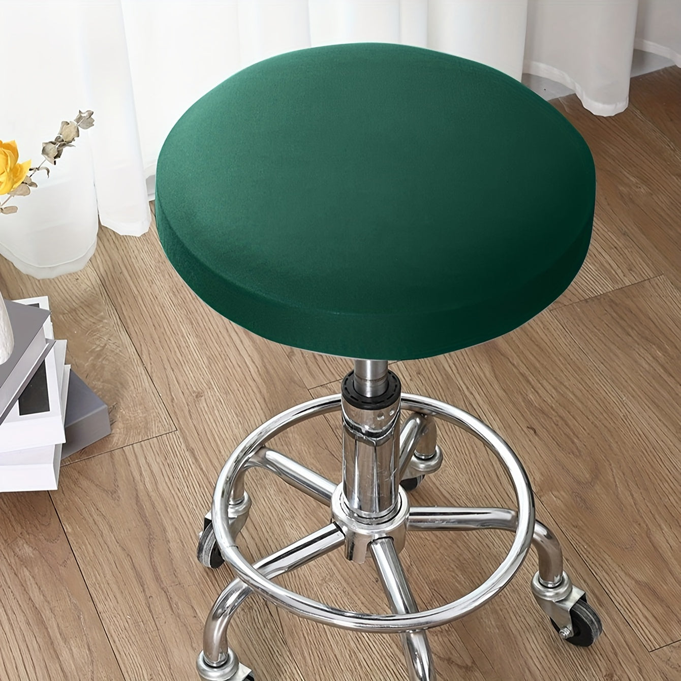 Waterproof Round Stool Cover Made of Milk Fiber Fabric with Elastic