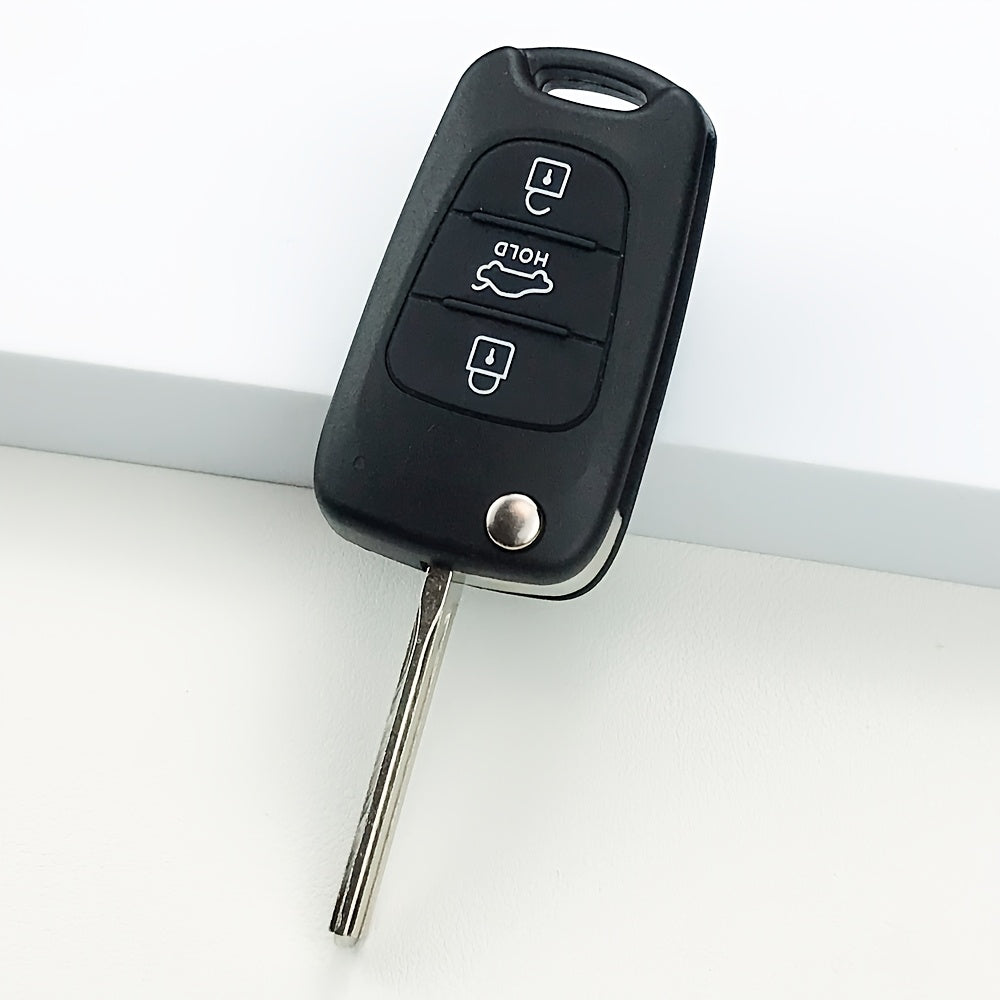 Car Remote Key Cover Flip Folding 3 Buttons Protective Shell for SUV Sedan