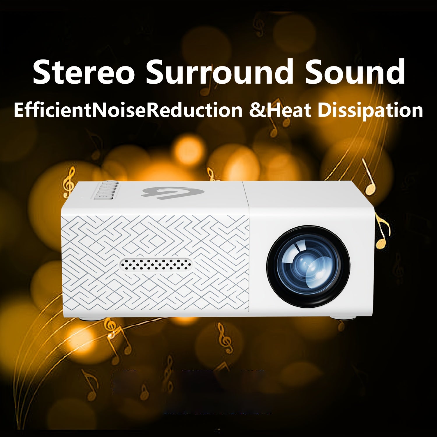 Портативный мини-проектор для фильмов, ТВ, ноутбука, смартфона с пультом дистанционного управления