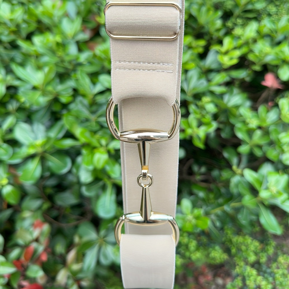 Women's Equestrian Waist Belt with Golden Metal Buckle Fashion Girdle Accessory