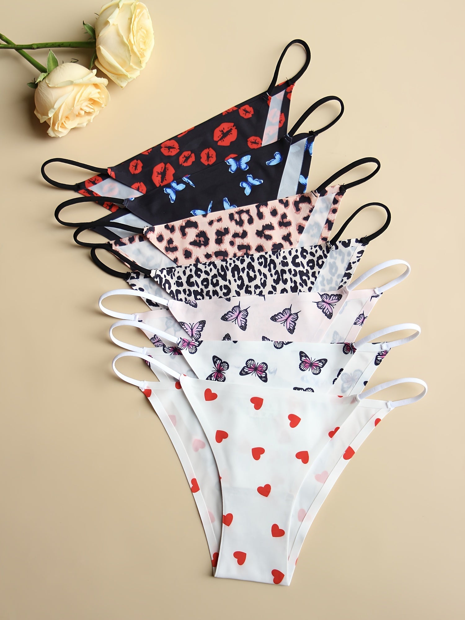 Women's Low Waist Printed Stretch Briefs Pack of 7 Comfortable Sexy Lingerie