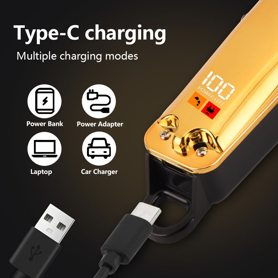 Digital Display Hair Clipper USB Rechargeable Trimming and Styling Tool for Men