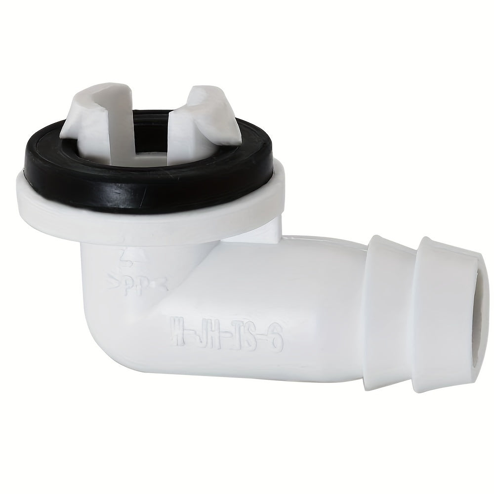 15mm bükme adapteri, kauchuk halqa bilan, Mini-Split va oynali konditsioner drenaj uchun