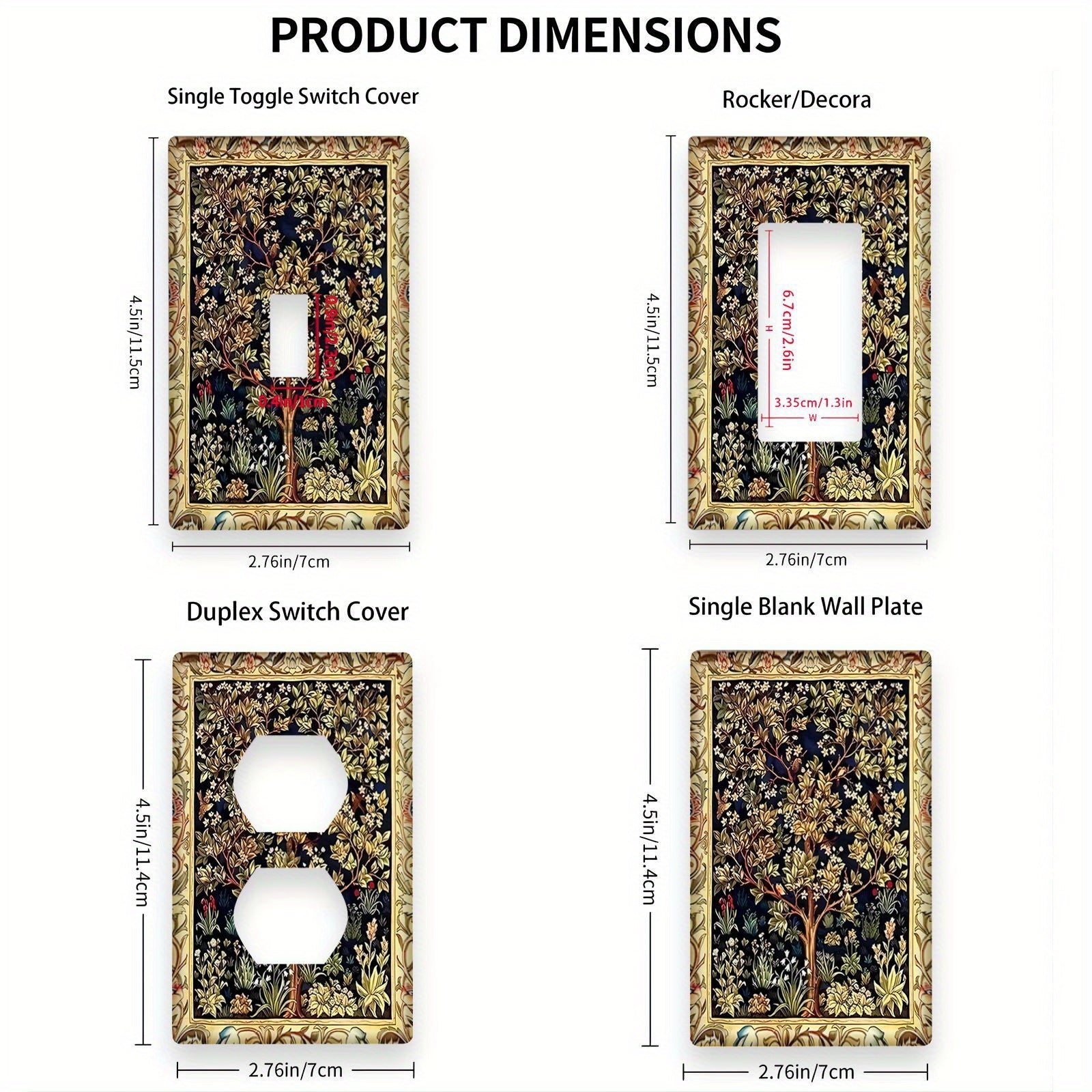 Tree of Wealth Wall Decor for Living Room Bedroom Kitchen Easy Screw-In Installation