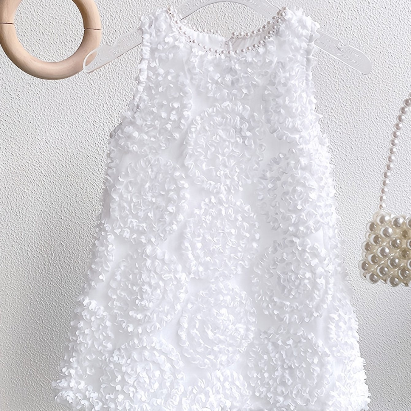 Children's Sleeveless Dress with Bow for Summer Parties