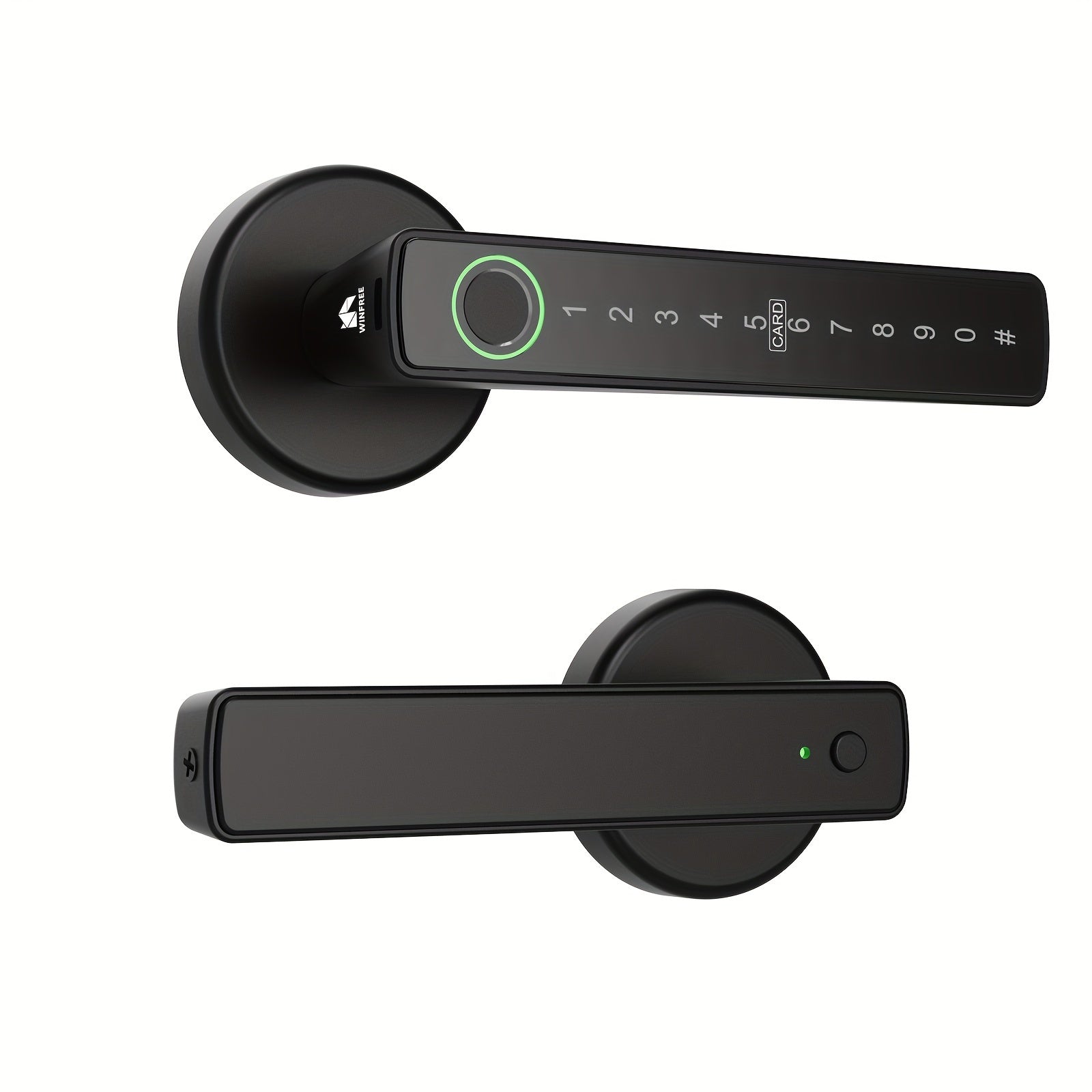 Smart Aluminum Alloy Wireless Door Lock with Fingerprint Passcode Card and App Compatibility