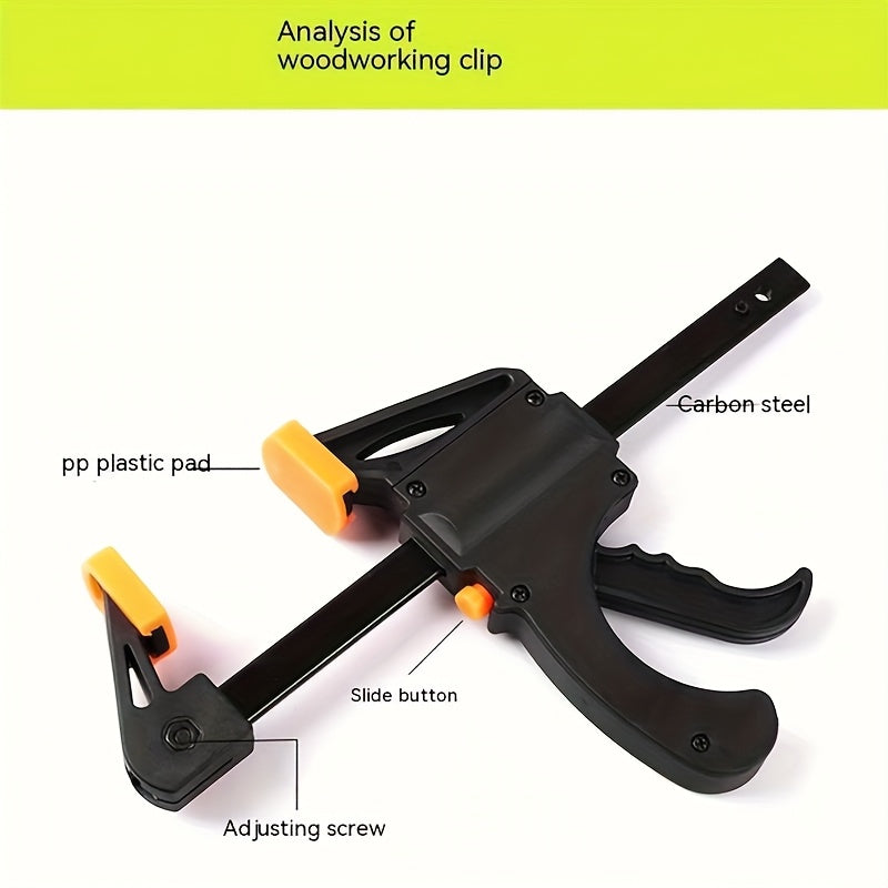 5-Pack 4-Inch Iron Clamps with Ratchet Mechanism for Woodworking DIY Home Renovation