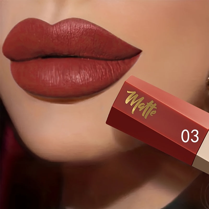 Tinte de labios mate impermeable para mujer, de larga duración, con acabado nude