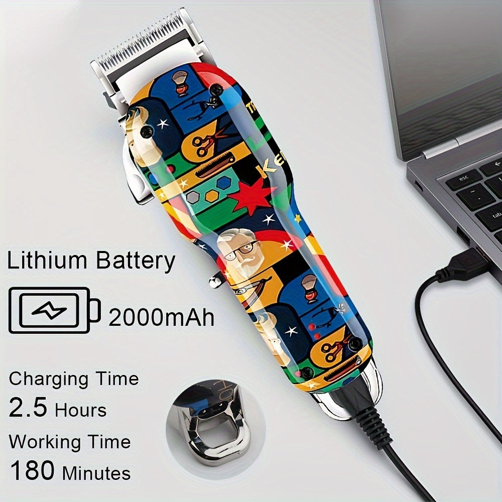 Профессиональный набор для стрижки волос Kemei - USB-заряжаемый электробритва с точным триммером для бороды, беспроводный набор для ухода за мужчинами