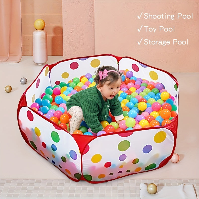 121.92cm Pop-Up Ball Pit Play Tent for Kids Indoor Outdoor Crawling Playpen with Floral Design