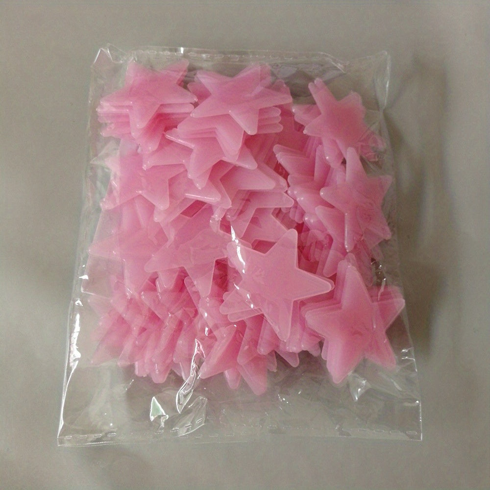 100pcs Luminous Star Wall Stickers for Bedroom Living Room Decor