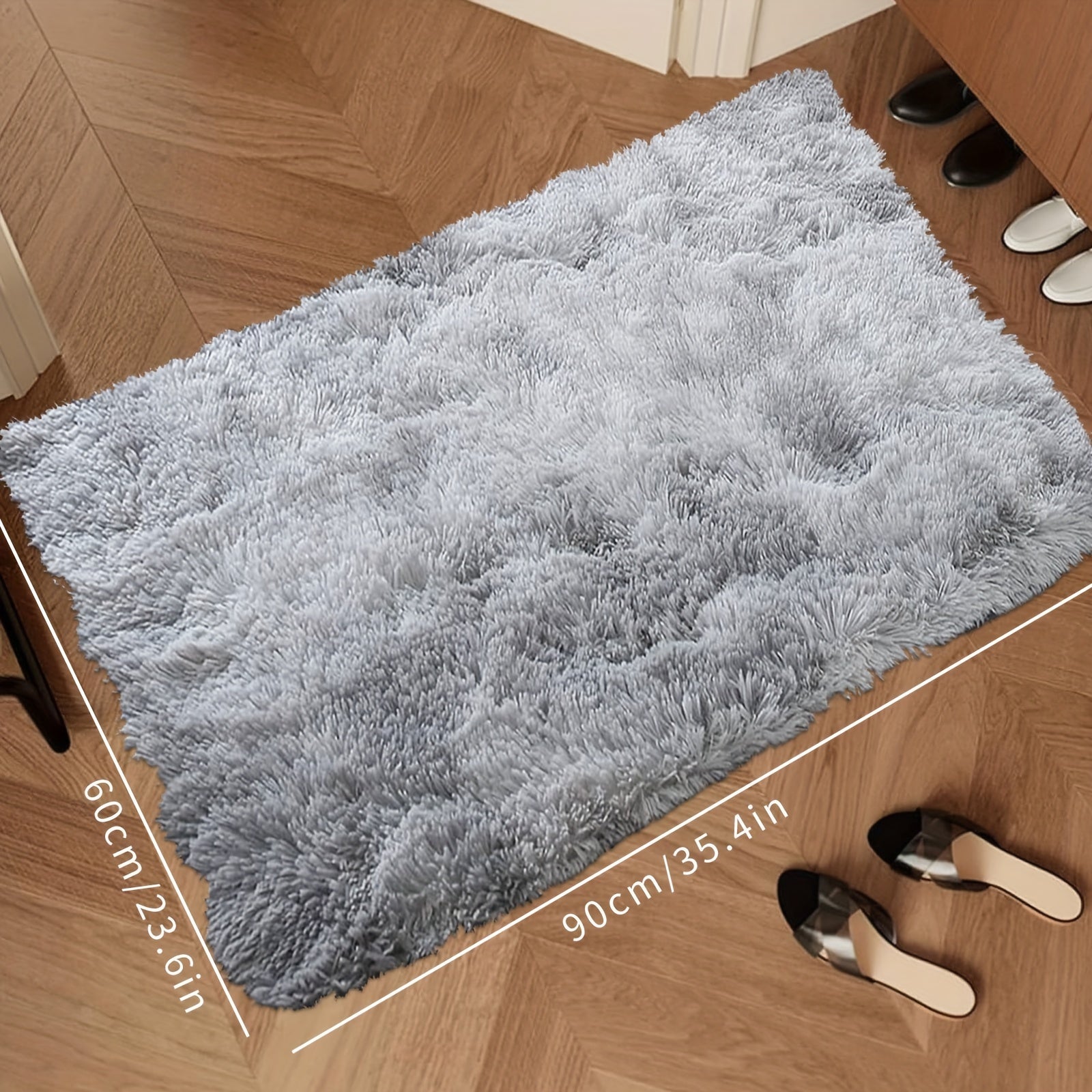 Plush Long-Hair Carpet for Bedroom or Living Room, Soft and Thick