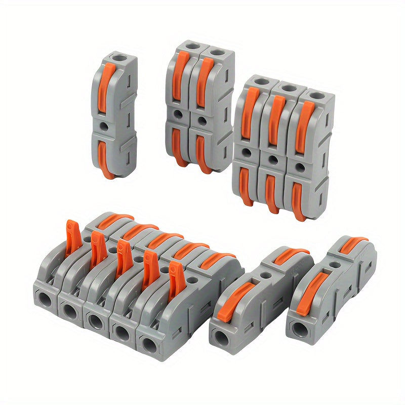 Electrical Wire Connectors Crimp Lever Nut for 28-12 AWG Brass Contacts