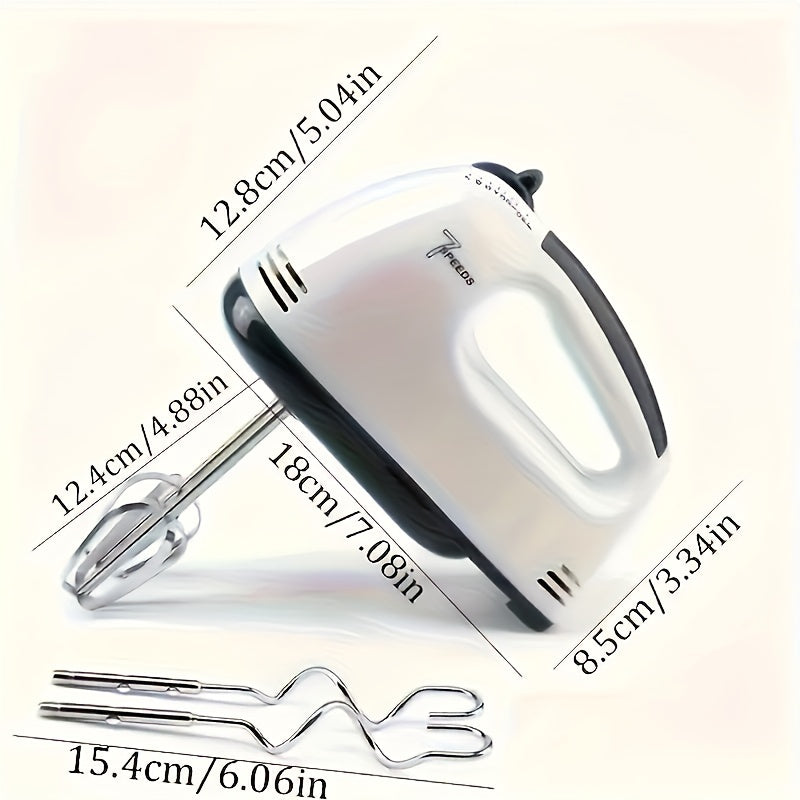 Electric Hand Mixer with 7 Speeds 15W Motor for Baking and Whipping