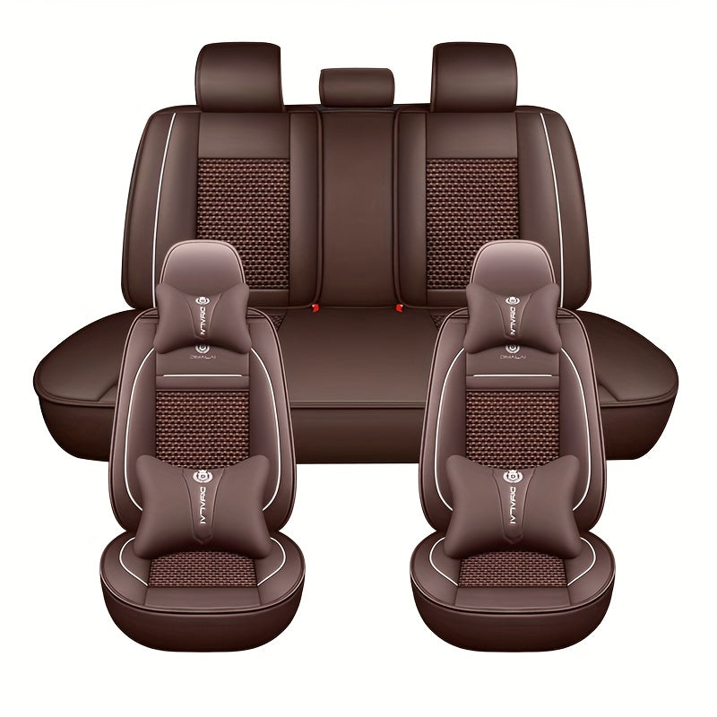 Universal Car Seat Covers All-Season Wear-Resistant Ice Silk Full Coverage Seat Protector