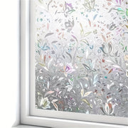 Flower Pattern Window Film Roll for Home Decor Static Cling Glass Privacy Sticker