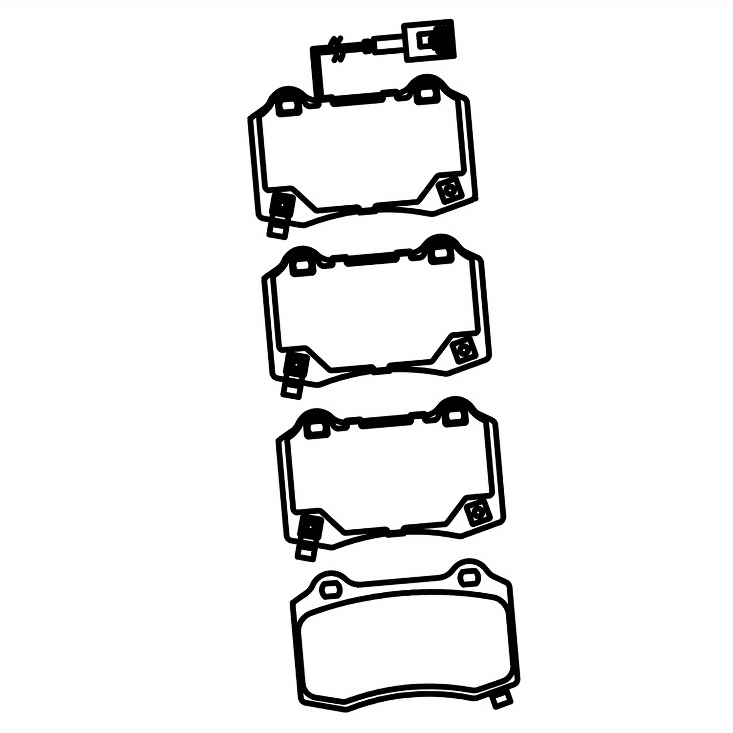 Front Brake Pads 4 Pack for Jeep Grand Cherokee Tesla Model S 09-16