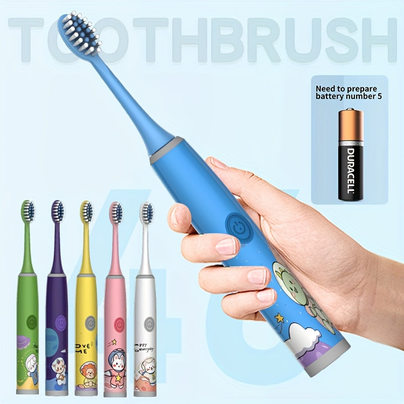 Kids Electric Toothbrush with 2-6 Brush Heads Soft Bristles Space Series