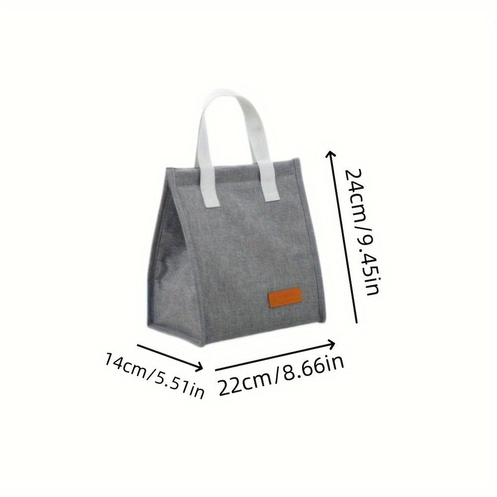 Insulated Lunch Bag Large Capacity Oxford Fabric Rectangular Tote for Work and Picnics