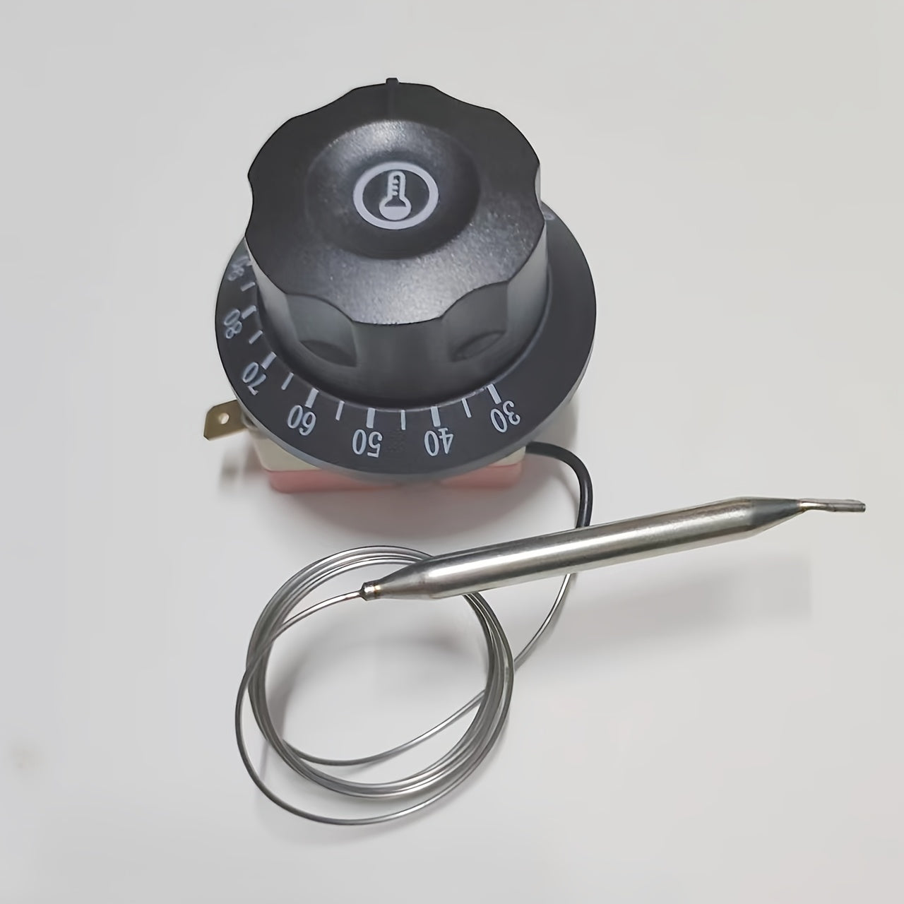 Reusable Temperature Control Gauge for Electric Ovens with Metal Probe and Thermostat Switch