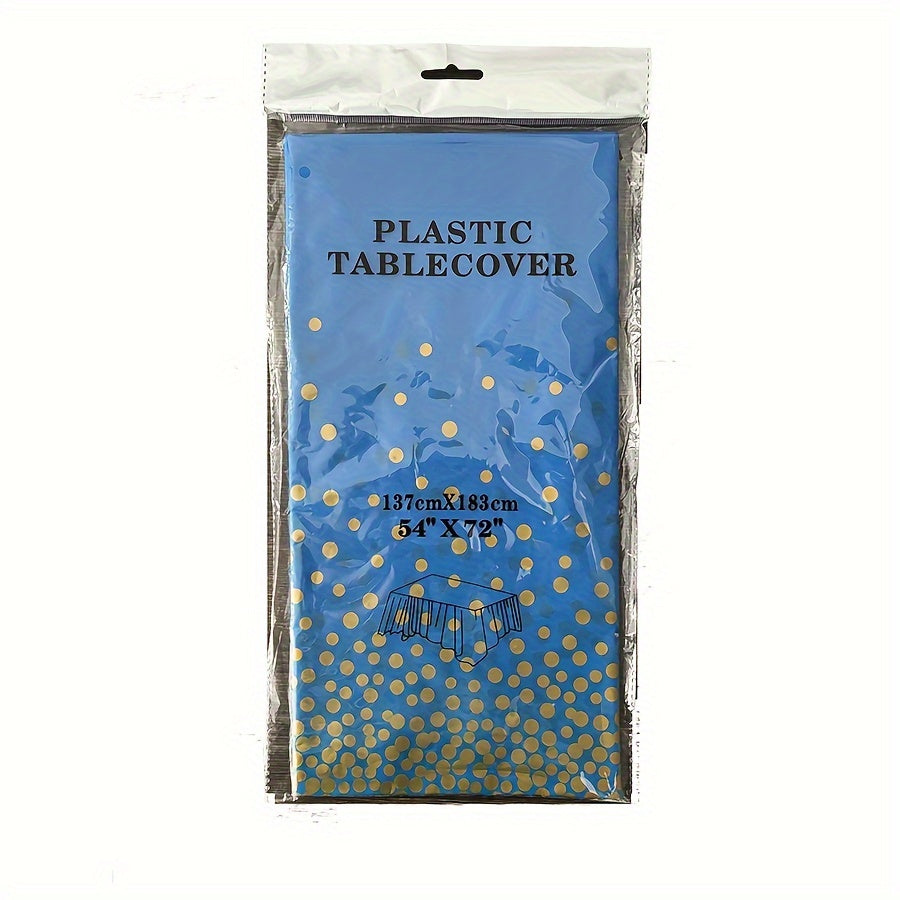 Black and Gold Dot Tablecloth for Parties and Events Easy to Clean Eco-Friendly 60x84 Inches