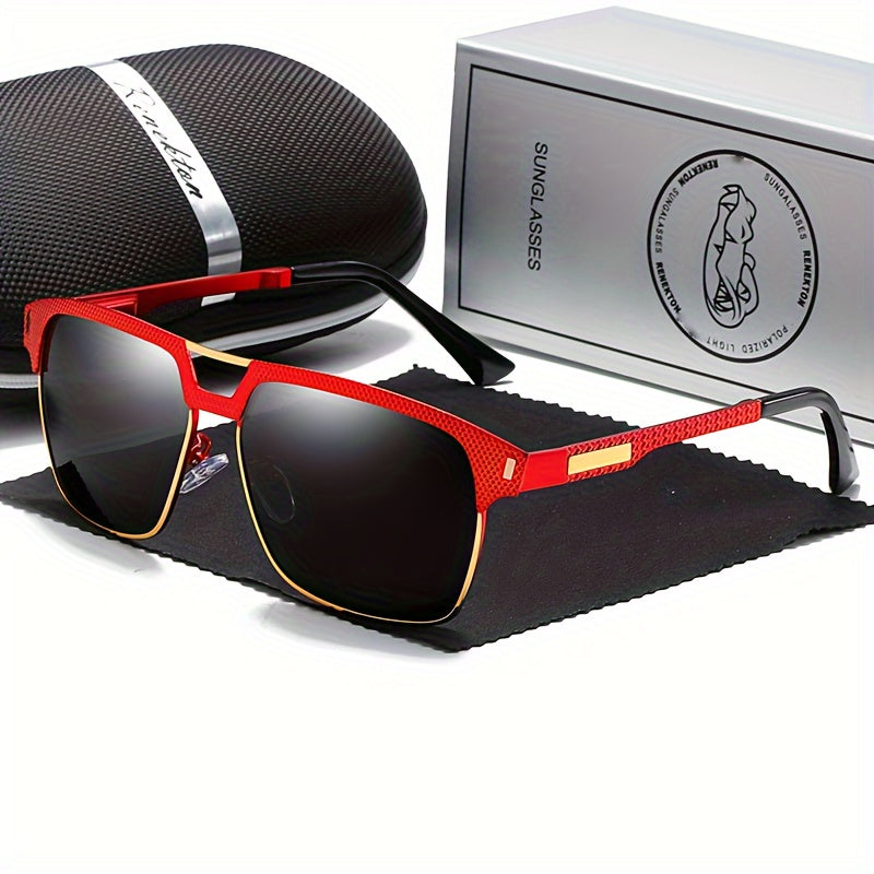 Men's Square Polarized Business Sunglasses for Outdoor Sports Cycling