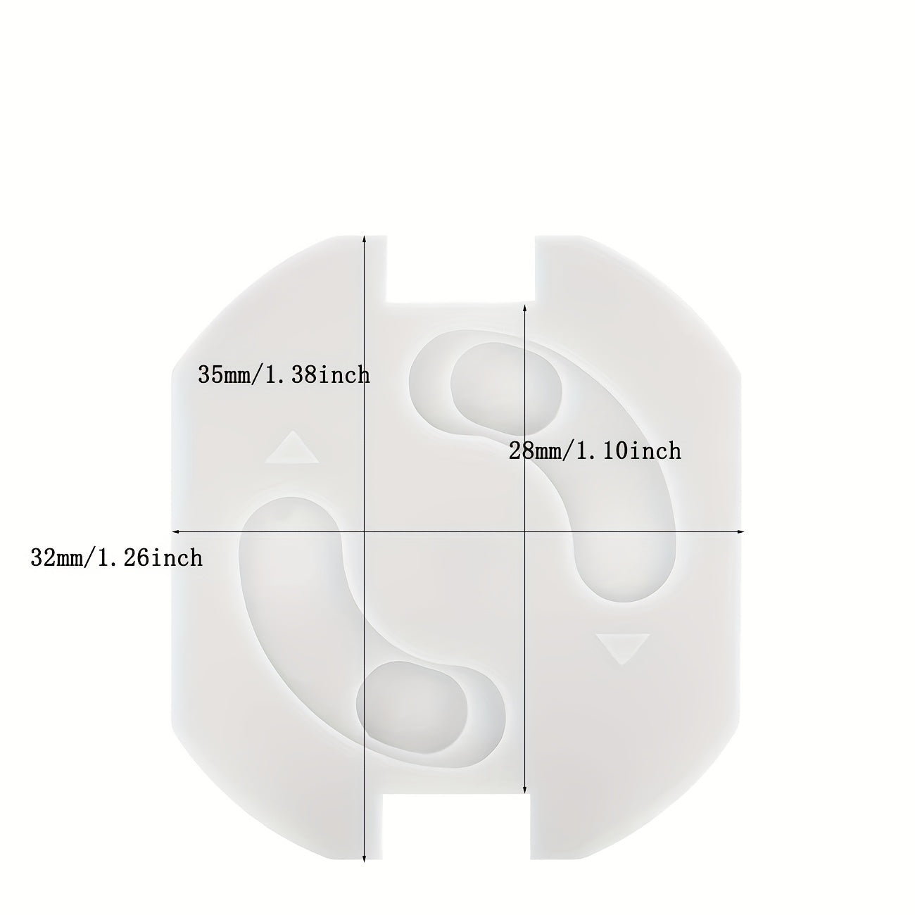 30 Youngsters BPA-Free White Plastic Outlet Covers for Child Safety