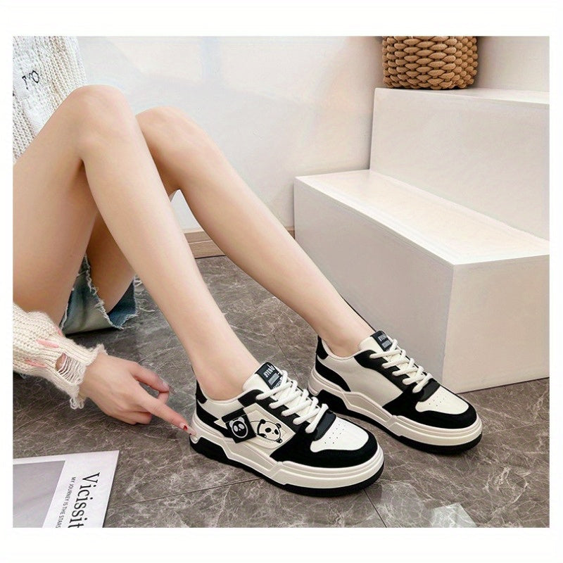 Women's Casual Thick-Soled Sneakers Spring 2025 Panda Style Alex Shoes