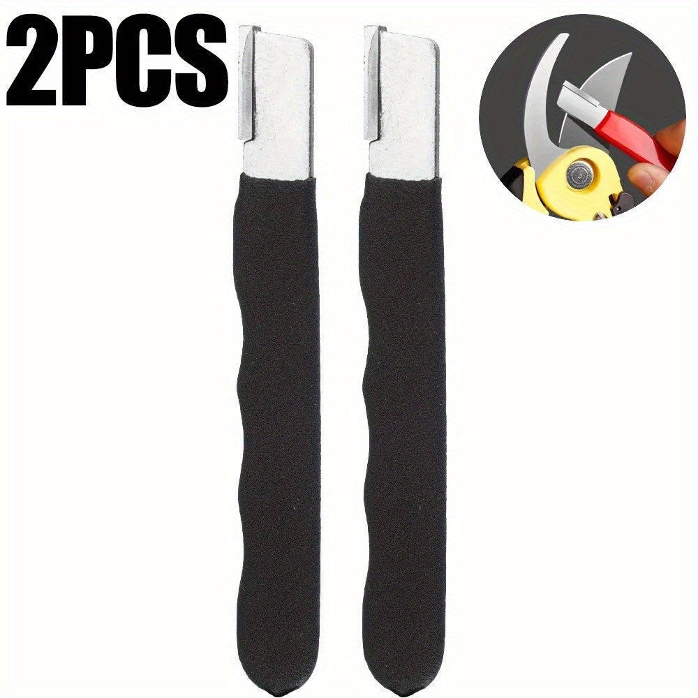 2pcs Portable Knife Sharpener Double-Sided Quick Sharpening Stone for Kitchen Garden