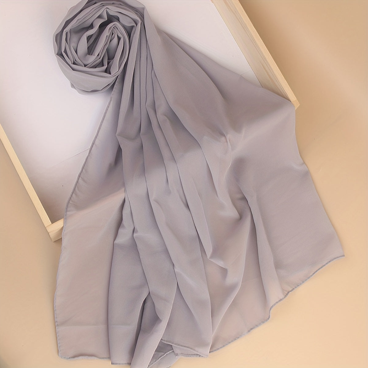 Ayollar uchun toza rangli chiffon hijab sharf, yumshoq, engil va ko‘p maqsadli bosh yopishqoq
